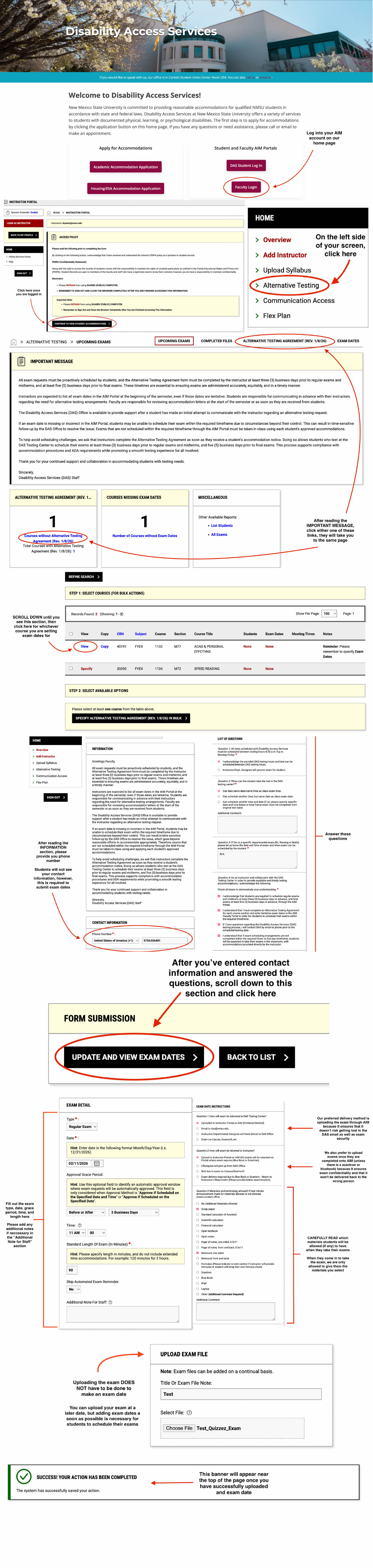 Tutorial to upload exam dates into AIM